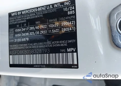 2025 Mercedes-Benz Amg Gle 63 Coupe S 4Matic+ from USA, damaged, VIN 4JGFD8KB0SB328193